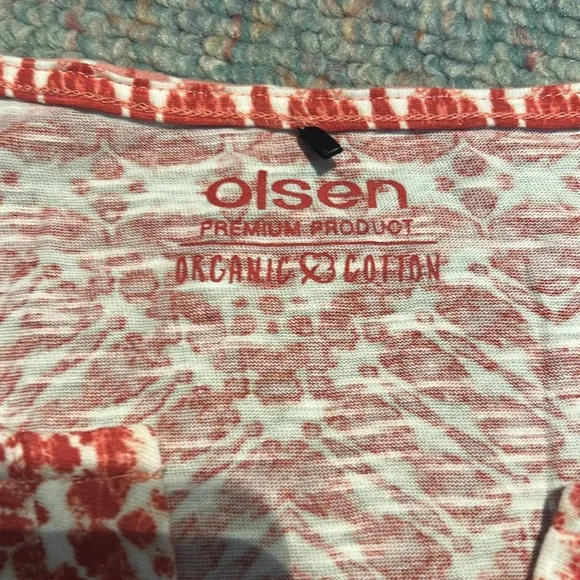 Red and Pink Patterned T-Shirts from Olsen size large - Picture 3 of 14